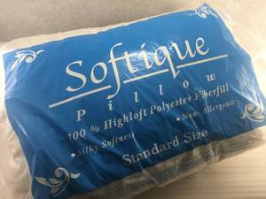 Brand New Softique Silky Style Soft 28 x 20 x 6 Pillow