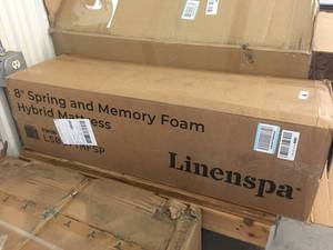 Brand New Linenspa 8 Memory Foam Hybrid Twin Mattress & Sealy 9 Box Spring