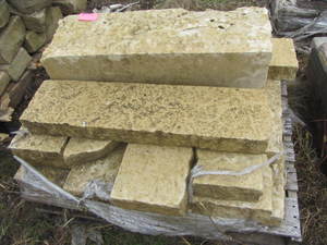 lot 241 image: Limestone wall block , one pallet...