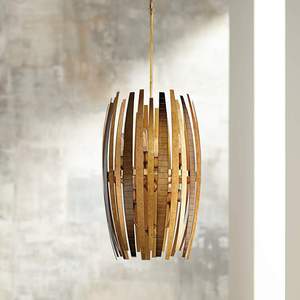 BIG WOW STATEMENT PIECE ORIGINALLY $1400 Metropolitan MANITOU 8-Light MCM Brutalist Style Chandelier - Blade Like Petals In Ardor Gold & Bronze Finish LARGE 32 Tall x 17 Wide Pendant Light - Excellent Working Condition I Want This