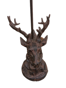 IT IS JUST ABOUT THAT SEASON&nbsp SPECTACULAR IRON BRONZE TONE 16 POINT BUCK DEER COATHAT RACK STAND WITH HOOK - BASE IS VERY HEAVY SO VERY HEAVY ITEMS CAN BE HUNG ON THE HOOK WITHOUT IT FALLING OVER - LIKE NEW CONDITION