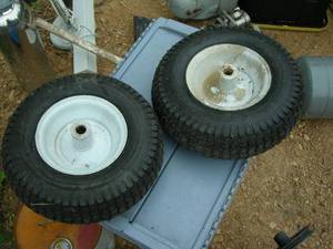 lot 44 image: Pair of 13x5.00-6 Utility Wheels
