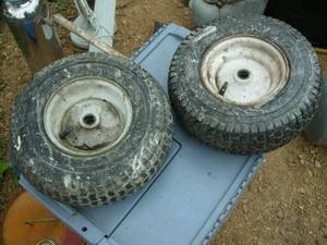 lot 43 image: Pair of 13x5.00-6 Utility Wheels
