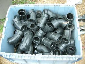 lot 10 image: Black PVC Fittings