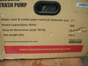 lot 5 image: Kipor Water TransferTrash Pump