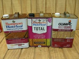 lot 86 image: 3 Cans Waterproofing Stains