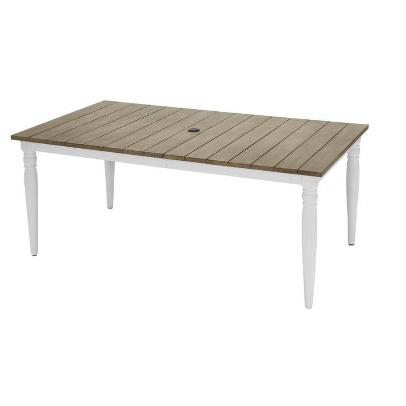 Hampton bay farmhouse wood on sale outdoor dining table