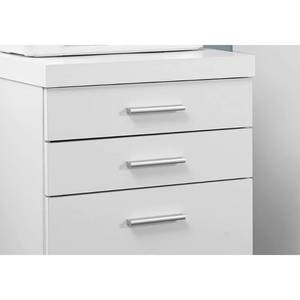 lot 109 image: White Filing Cabinet on Castors With 3 Drawers HD7048