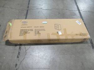 lot 121 image: Hodedah Beech Microwave Cart with Storage HIK77 BEECH