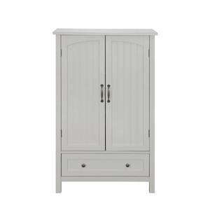 lot 145 image: Usl Farmhouse White Storage Pantry with Drawer SK19295A1-PW