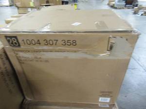 lot 208 image: Hampton Bay (2-Pack) Riverbrook Espresso Brown Swivel Steel Padded Sling Outdoor Patio Dining Chairs RVB-001