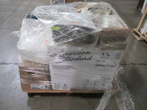 lot 215 image: WHOLESALE MIXED PALLET OF TOILET AND PLUMBING ACCESSORIES
