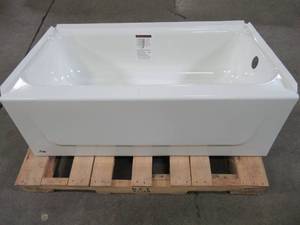 lot 230 image: Bootz Honolulu 46.5 in. Right Drain Rectangular Alcove Soaking Bathtub in White, 011-3378-00