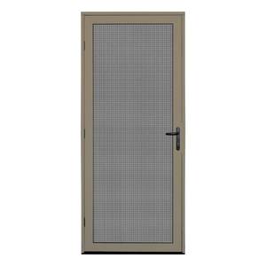 lot 618 image: Unique Home Designs 32 in. x 80 in. Desert Sand Surface Mount Ultimate Security Screen Door with Meshtec Screen, 5V0002DL0DS00B