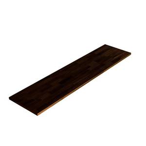 lot 623 image: Interbuild 8 ft. L x 2 ft. 1.5 in. D x 1 in. T Butcher Block Countertop in Espresso Stained Acacia, 668974 - Some scratchesedgeware.