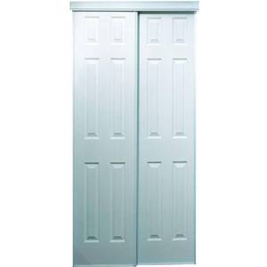 lot 628 image: Truporte 106 Series 72 in. x 80 in. White Composite Bypass Door, 340012