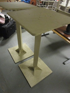 lot 111 image: CAFE-STYLE TABLESPEDESTAL STANDS