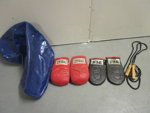 lot 132 image: EVERLAST, TUF-WEAR HEAVY BAG TRAINING GLOVES, REEBOK JUMP ROPE, YOGA BALL