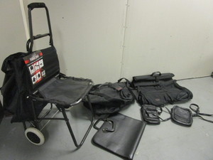 lot 140 image: TUMI LUGGAGE, IRONTON 3-IN-1 MOBILE CART WITH BUILT-IN SEAT, OTHER CARRYING CASES