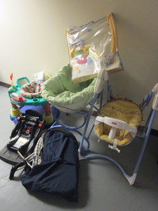 lot 151 image: CARTERS PLAY GYM, GRACO ENTERTAINMENT CENTER AND OTHER ASSRTD. INFANT ACTIVITIES, SUPPLIES