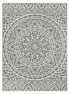 lot 11 image: HAMPTON BAY Aztec Gray 8 ft. x 10 ft. IndoorOutdoor Area Rug