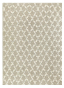 lot 12 image: HAMPTON BAY Basket Weave Biscuit Beige 8 ft. x 10 ft. Trellis IndoorOutdoor Area Rug