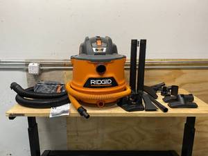lot 42 image: RIGID 14 Gal. 6.0-Peak HP NXT WetDry Shop Vacuum with Fine Dust Filter, Hose, Accessories and Premium Car Cleaning Kit