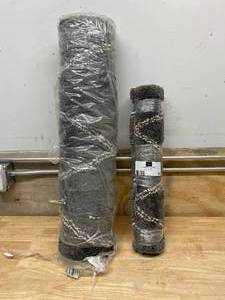 lot 52 image: HOME DECORATORS COLLECTION Lot of Two Area Rugs (matching in different sizes). 1- Diamond Maze Grey 2 ft. x 7 ft. Runner Rug and 1- Hover Image to Zoom Diamond Maze Grey 2 ft. x 3 ft. Area Rug