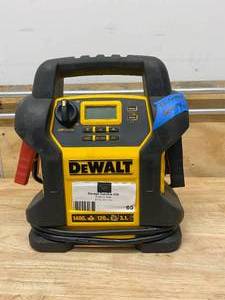 lot 65 image: DEWALT 1400 Peak Amp Jump Starter with Digital Compressor