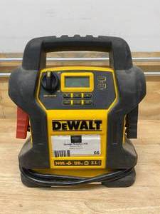 lot 66 image: DEWALT 1400 Peak Amp Jump Starter with Digital Compressor