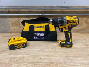 lot 70 image: DEWALT 20-Volt MAX XR Lithium-Ion Brushless Cordless 12 in. DrillDriver with 5 Ah Battery and Tool Bag (Charger NOT Included)
