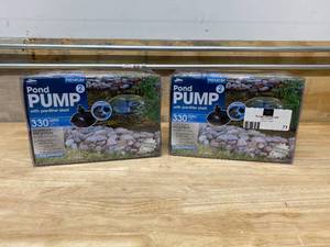lot 71 image: PREMIUM Lot of Two-  330 GPH Pond Pumps