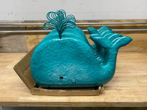 lot 76 image: STYLE SELECTIONS Lot of Ten- 13.75-in H x 17.75-in W Blue Animal Garden Statues