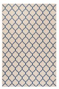 lot 81 image: JONATHAN Y Arabesque Ogee Trellis BeigeNavy 5 ft. x 8 ft. IndoorOutdoor Area Rug