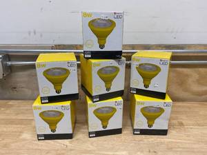 lot 106 image: UTILITECH Lot of Seven-  85-Watt EQ Yellow Light Bulbs