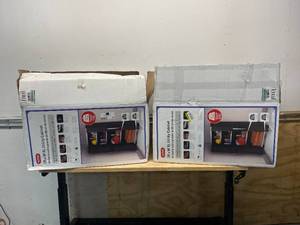 lot 108 image: KETER Lot of Two-  35 in W XL Utility Cabinets