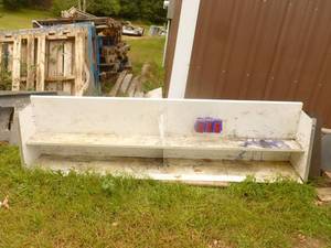 lot 6 image: 8 Steel shelf from pick up topper. Good condition. Very solid. As shown.