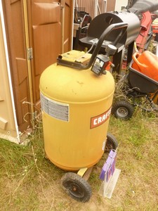 lot 10 image: 30 gallon air compressor tank only. As shown.