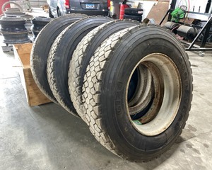 lot 24 image: Four Goodyear Tires Mounted on Dayton Rims