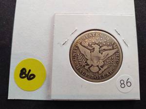 1912 S Barber Half Dollar