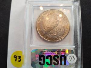 1927 S Peace Dollar USCG MS63
