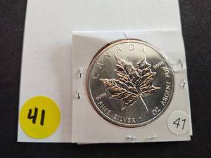 1989 .9999 1 Oz. BU Silver Canada Maple Leaf