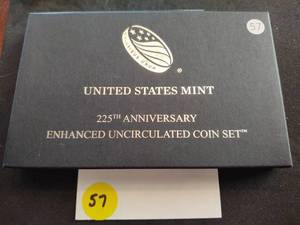 United States Mint 225th Anniversary Enhanced Uncirculated Set in Original Mint Packaging with COA