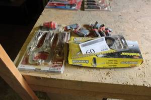 lot 60 image: JobSmart 3-piece Locking Plier Set, Task Force Shorty Screwdrivers, Pistol Grip Grease Gun, Crescent 2-piece Wrench Set