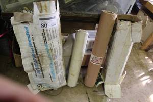 lot 80 image: Lot of (4) Plastic and Paper Floor Covering Rolls