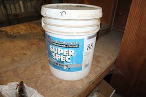 lot 88 image: Super Spec Premium Latex Indoor Flat Finish Pastel Base Paint Pail 5-Gallon