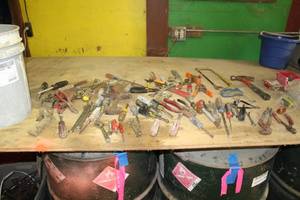lot 94 image: Screwdrivers, Clamps, Hacksaws, Hammers, Wrenches, Nutdrivers, And More