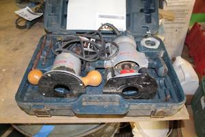 lot 108 image: Bosch Magnesium Router and Plunge Router 1617 with Case