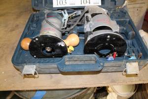 lot 103 image: Bosch Magnesium Router and Plunge Router 1617 with Case