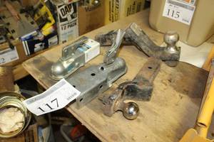 lot 117 image: Lot of (4) Trailer Hitches and Receivers